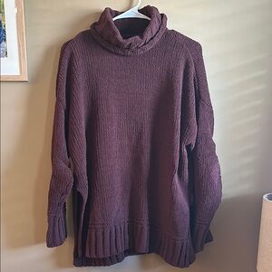 Cozy Maroon Turtleneck Sweater